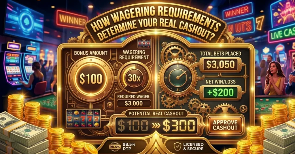How Wagering Requirements Determine Your Real Cashout?